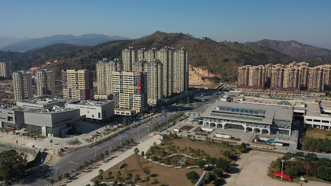 福建宁德航拍城市建筑群